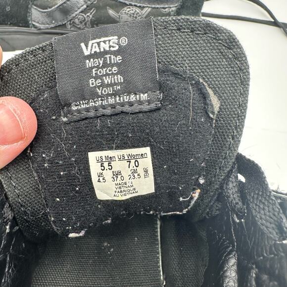 VANS Star Wars Dark Side SK8 High Top Black/Grey Sneakers Mens Size 5.5 - Picture 14 of 16